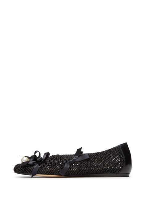 Ballerine con pendente in nero - donna SIMONE ROCHA | RMP18TB0789BLKPRL